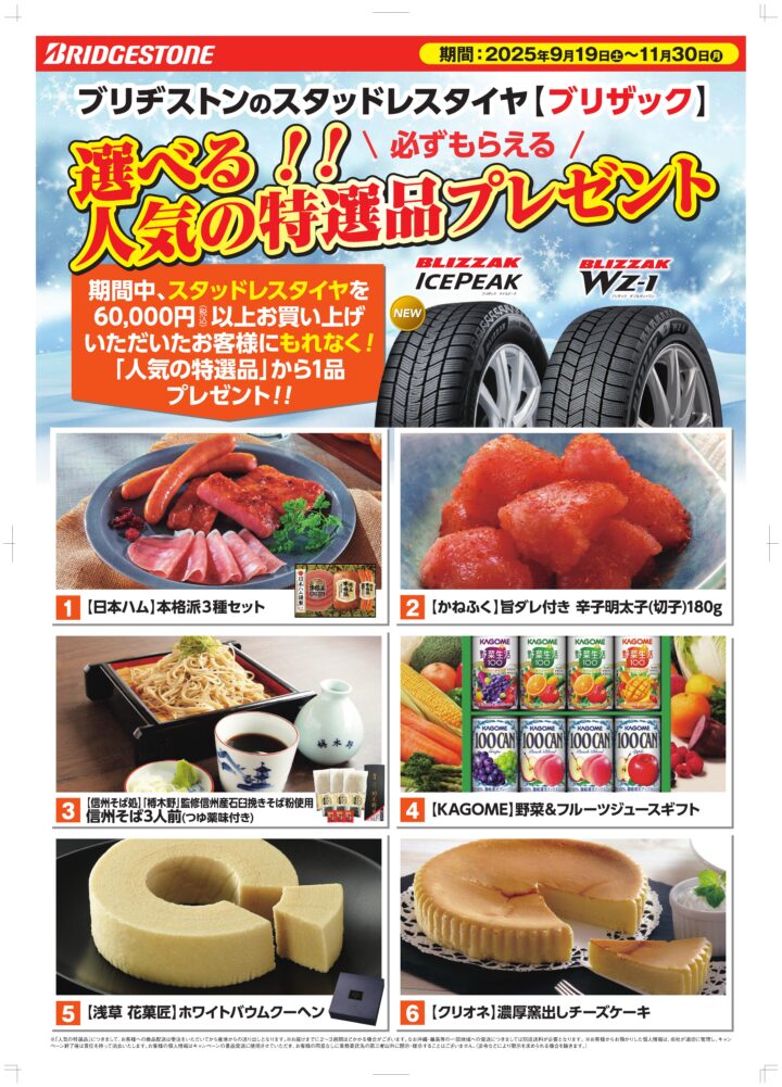 BLIZZAK早期購入キャンペーンの画像
